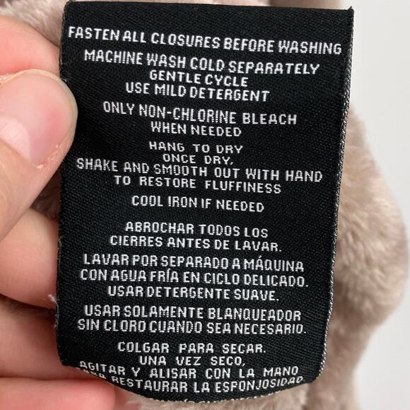 32 Degree Heat Taupe Brown Tan Faux Fur Zip Pockets Teddy Bear Fleece Jacket - Picture 5 of 7